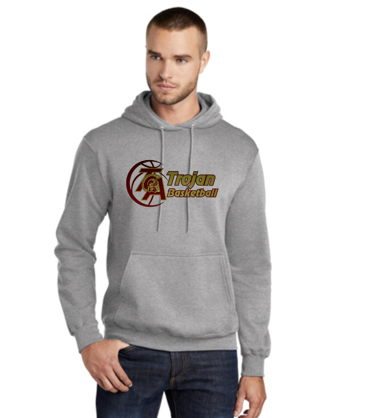 TA Basketball Port and Co Hooded Sweatshirt, Youth and Adult Sizes
