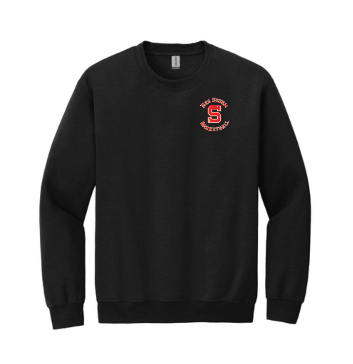 Crewneck Sweatshirt with Embroidered Red Storm Logo