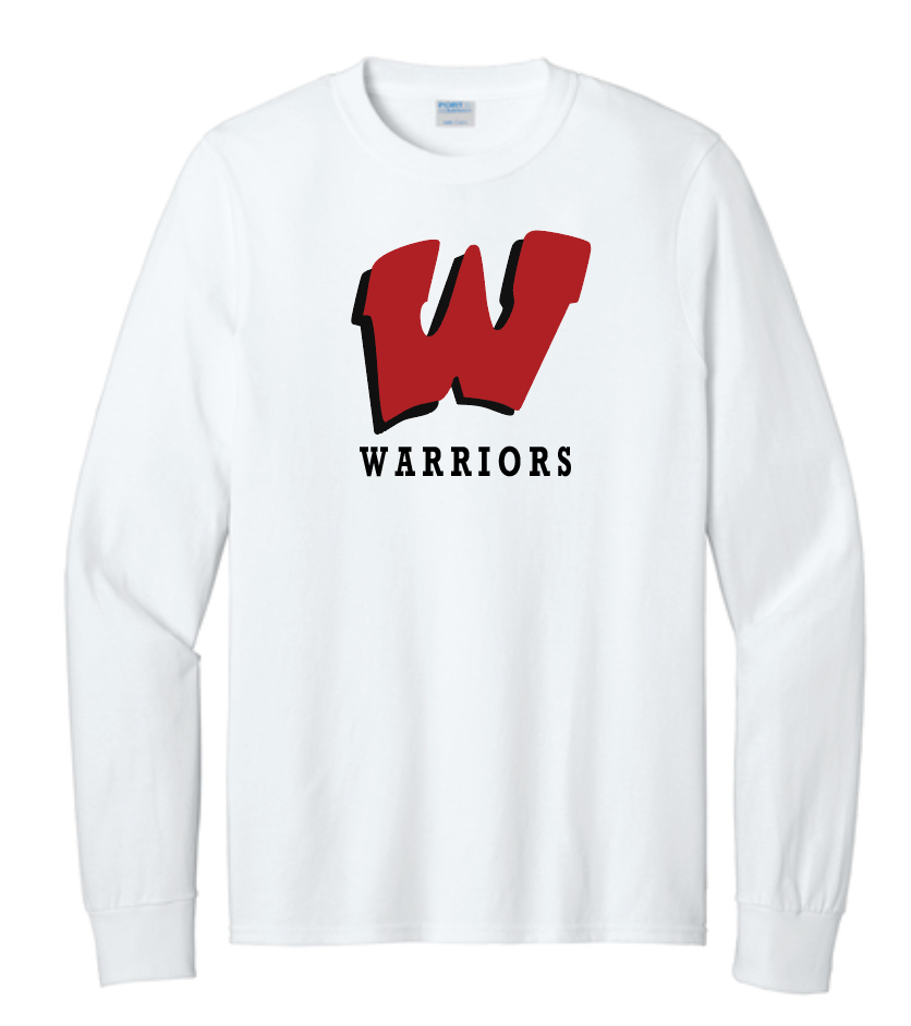 Long Sleeve Shirt with Wells Warrior Logo Adult and Youth