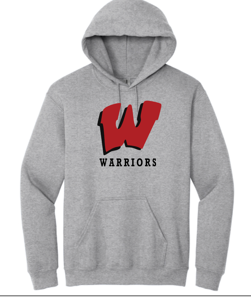 Hoodie with Wells Warriors Logo Adult and Youth