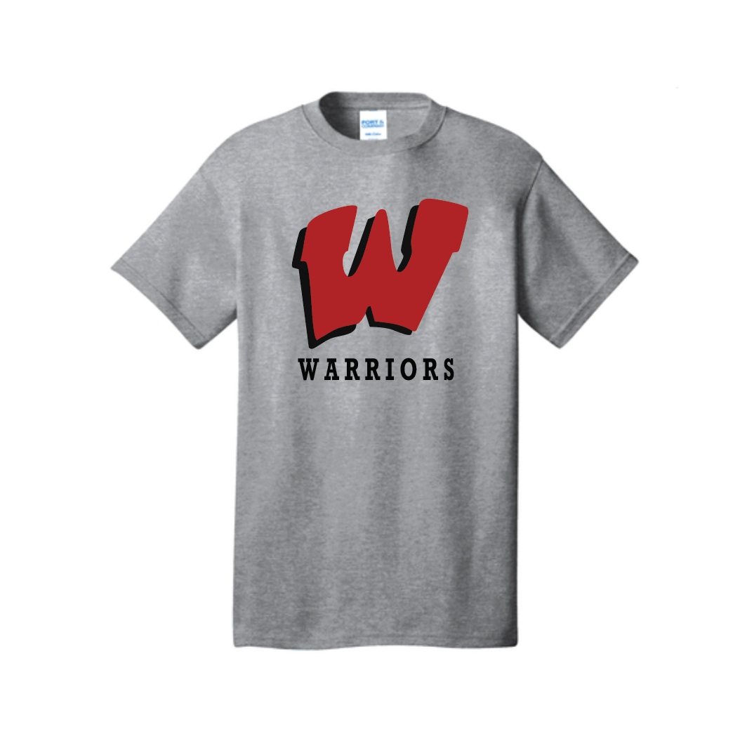 Short Sleeve Shirt with Wells Warrior Logo Adult and Youth