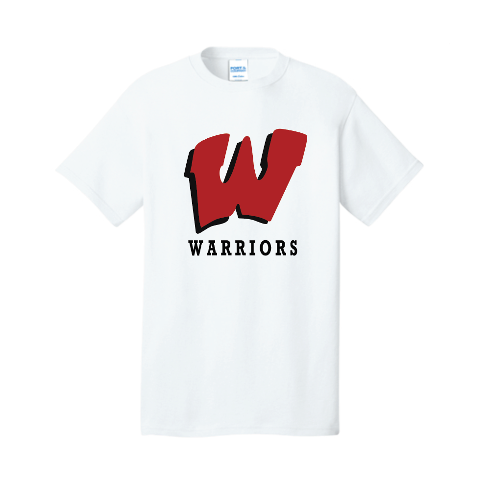 Short Sleeve Shirt with Wells Warrior Logo Adult and Youth