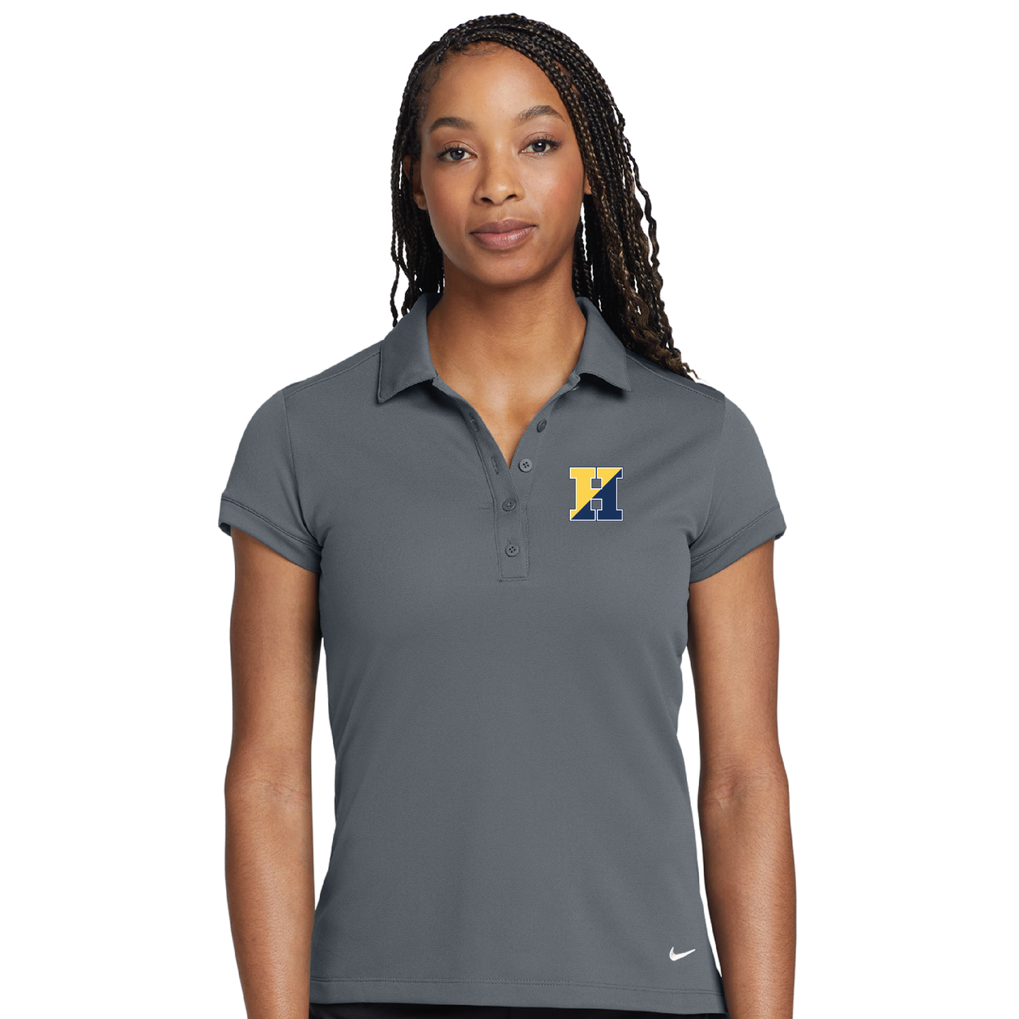 746100 Nike Women's Dri-FIT Solid Icon Pique Modern Fit Polo with embr. logo
