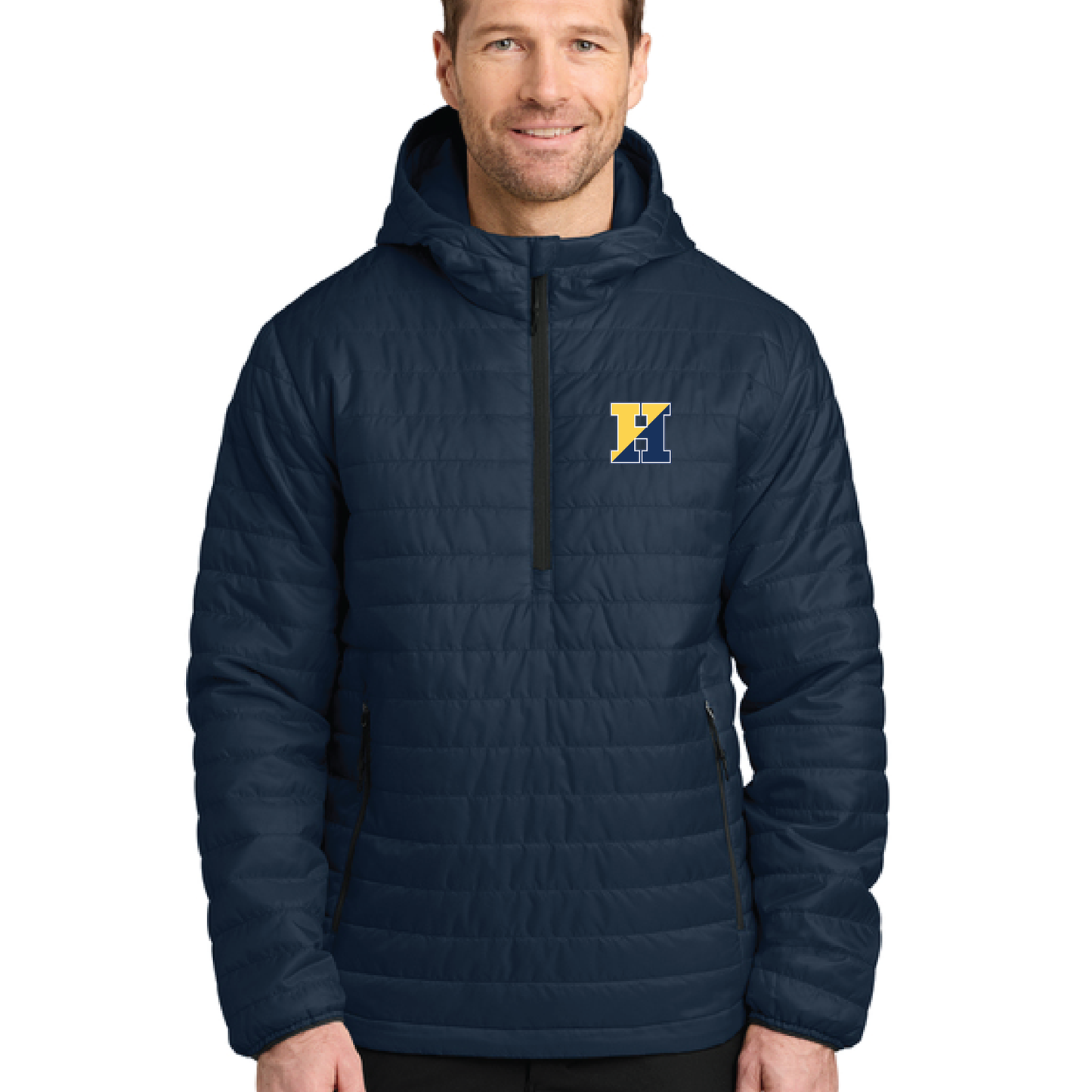J855 New Port Authority® Packable Puffy Anorak with embr. logo