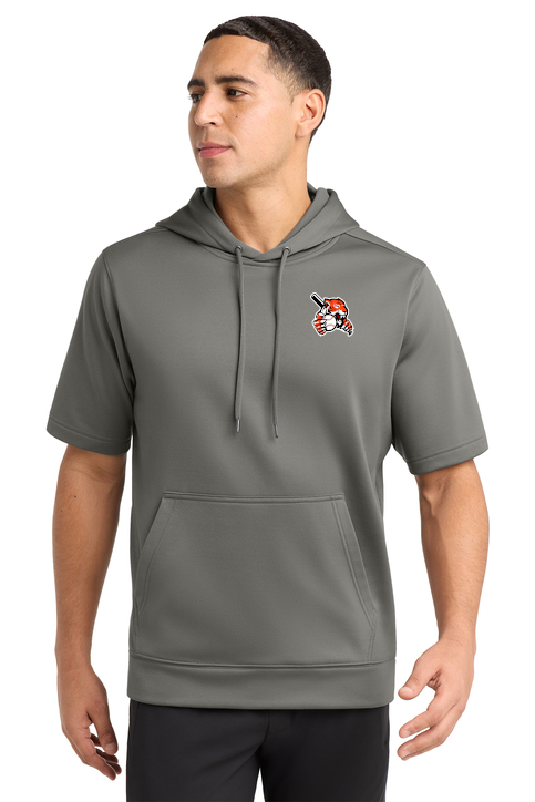 Biddeford Little League Short Sleeve Hooded Fleece Pullover with embroidered logo