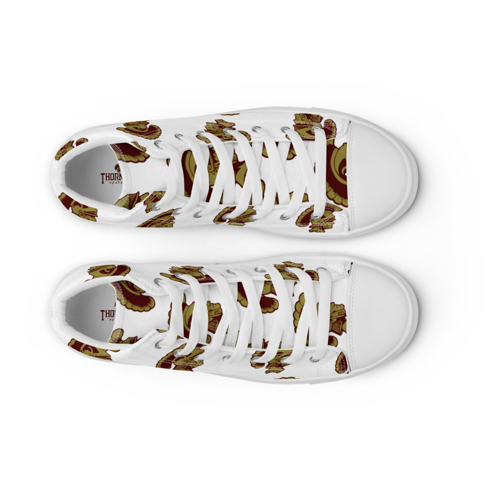 Men’s high top canvas shoes with TA Print