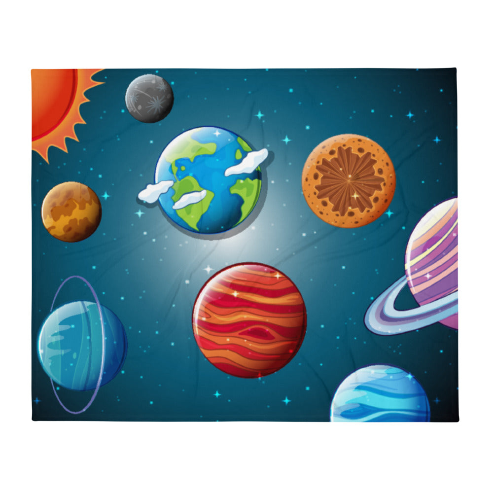 Throw Blanket with space print