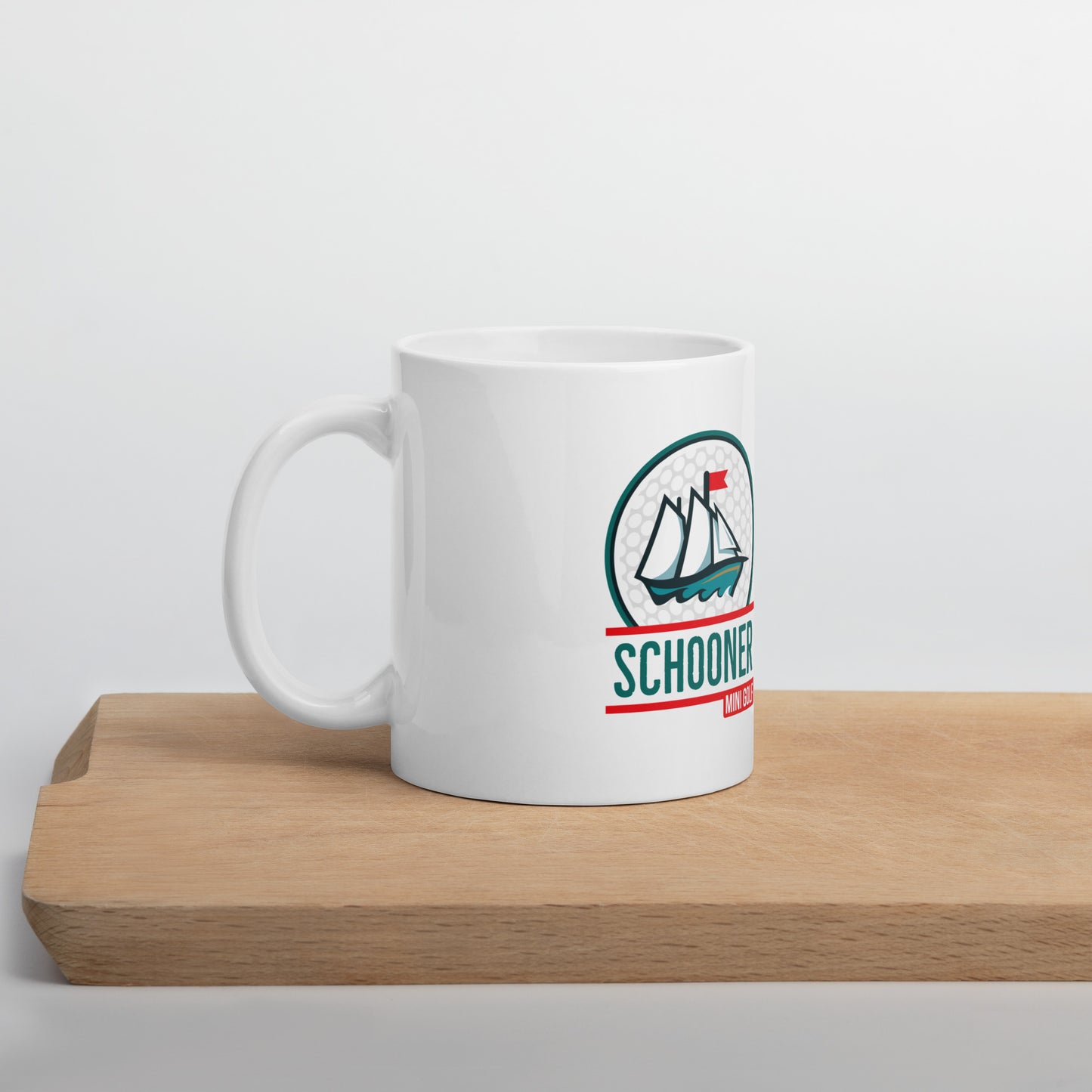 White glossy mug