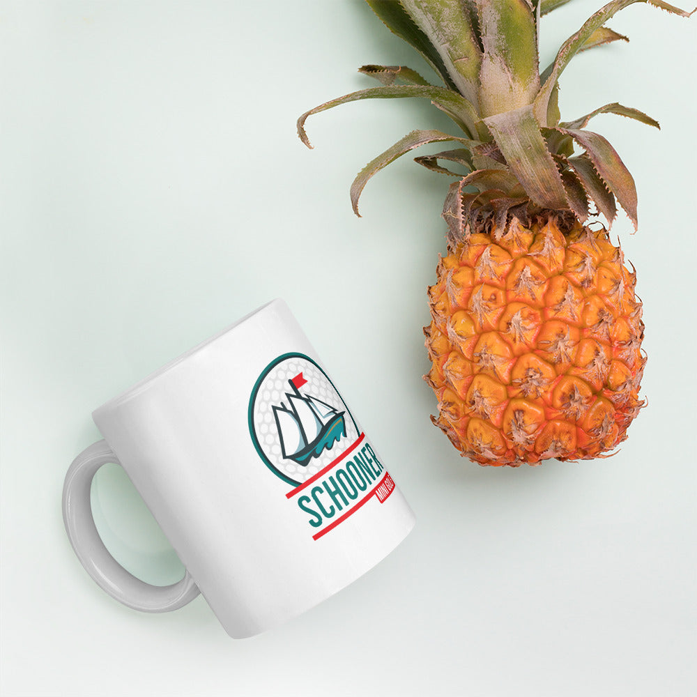 White glossy mug