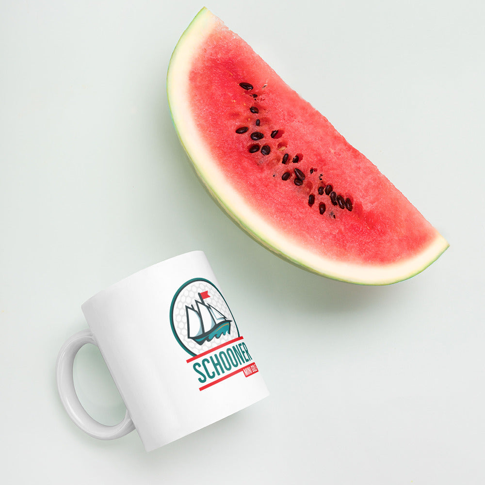 White glossy mug