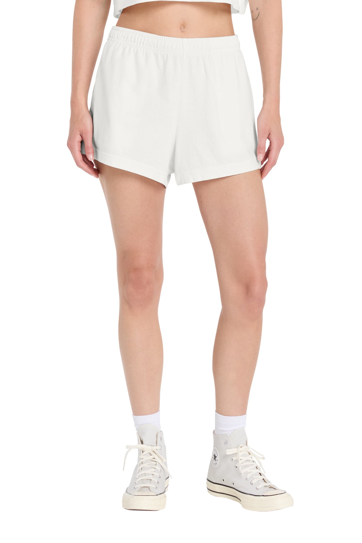 BELLA+CANVAS Women's Garment-Dyed Short in Vintage White