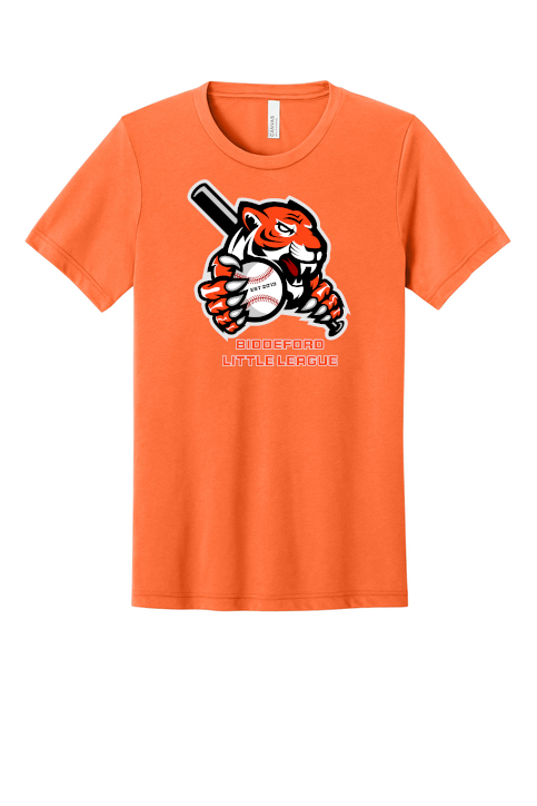 Biddeford Little League Triblend T-shirt with printed logo, Adult and Youth Sizes