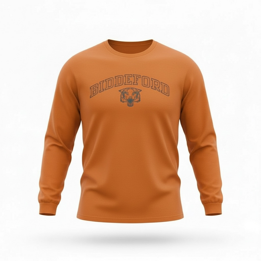 Biddeford Tigers Long Sleeve T-Shirt, Youth and Adult Sizes