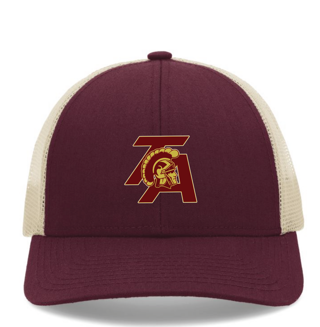 Thornton Academy Low Profile Trucker Cap with embroidered logo