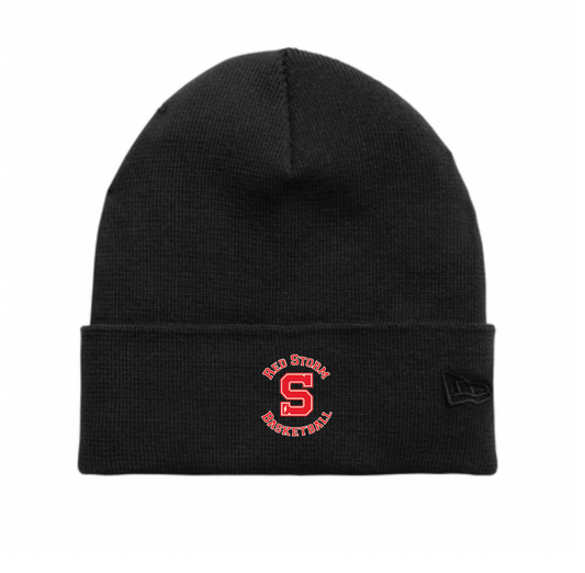 New Era Knit Cuff Beanie Hat Embroidered with Red Storm Logo