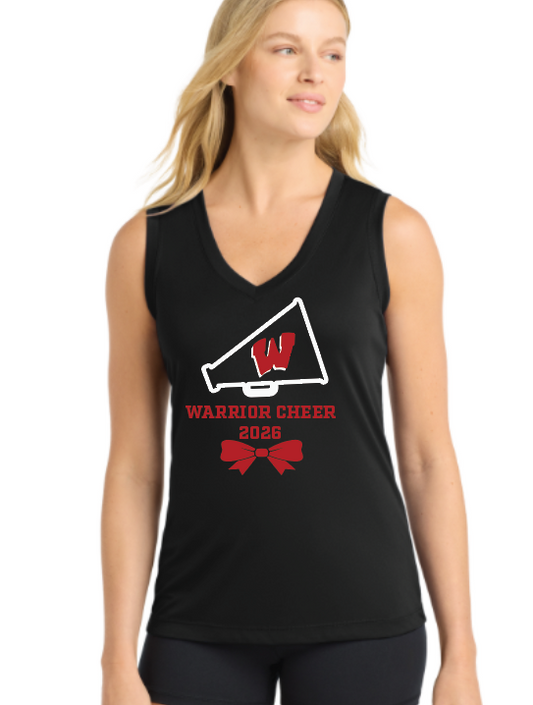 Wells Warriors Cheer Women's Sleeveless Performance V-Neck