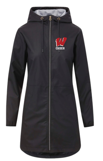 Wells Warriors Cheer Women's Hooded Rain Jacket