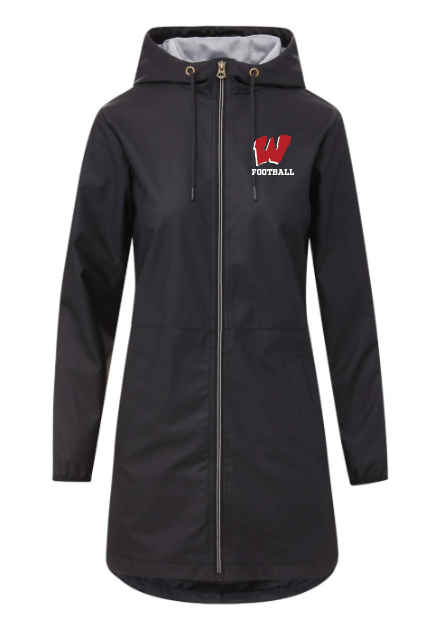 Wells Warriors Football Women's Hooded Rain Jacket