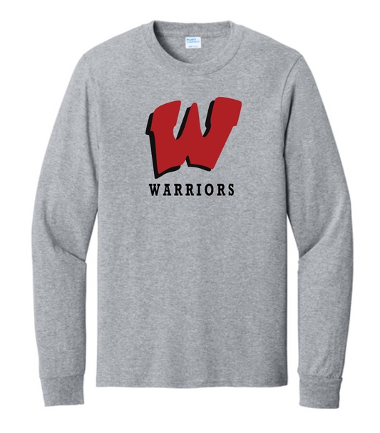 Long Sleeve Shirt with Wells Warrior Logo Adult and Youth