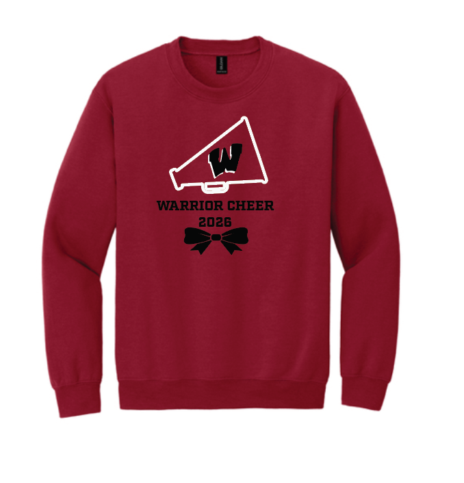 Wells Warriors Cheer Crewneck Sweatshirt