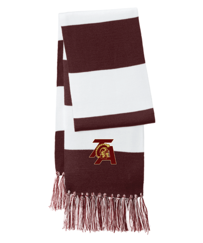Spectator Scarf - Maroon/White with embr. logo