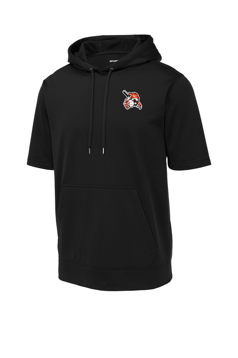 Biddeford Little League Short Sleeve Hooded Fleece Pullover with embroidered logo