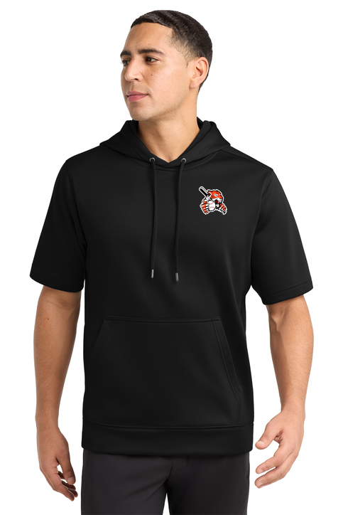 Biddeford Little League Short Sleeve Hooded Fleece Pullover with embroidered logo