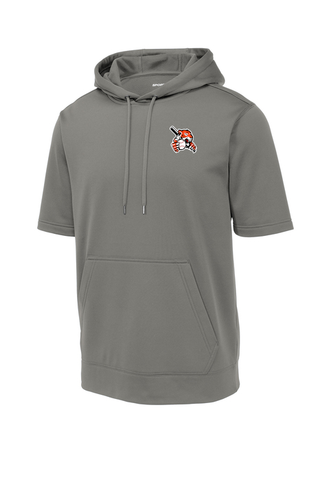 Biddeford Little League Short Sleeve Hooded Fleece Pullover with embroidered logo
