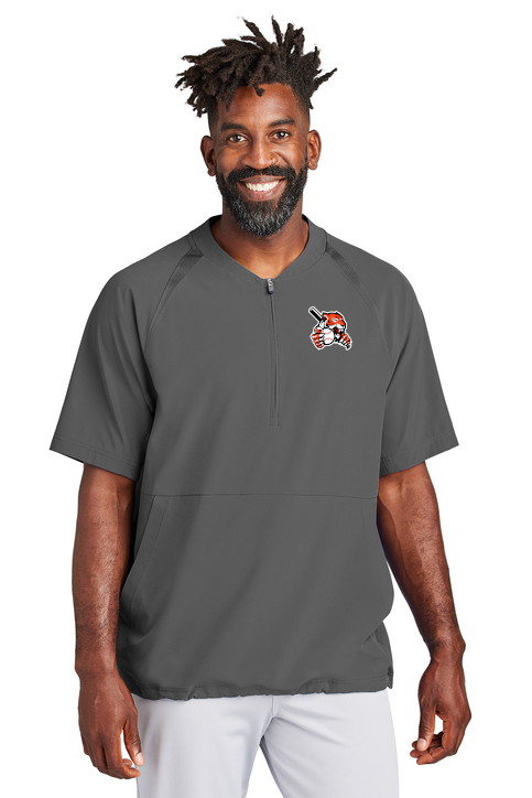 Biddeford Little League Short Sleeve 1/4 Zip Jacket with embroidered logo