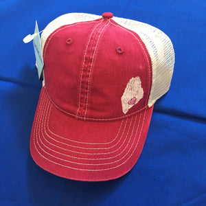 TRUCKER HAT - NEW COLORS Maine with heart.