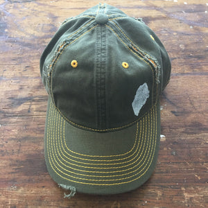 Distressed Low Profile State of Maine Trucker Hat with or without heart