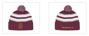 Knit Hat with 3d S and back text