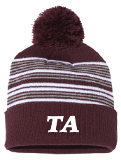 Knit Hat with Pom Pom with Embr. TA
