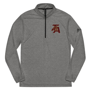 Quarter zip pullover with embroidered TA logo
