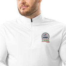 Load image into Gallery viewer, Quarter zip pullover with embr. logo