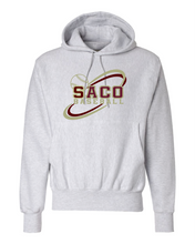 Load image into Gallery viewer, Gray Champion Sweatshirt with 2 color screen print