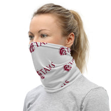 Load image into Gallery viewer, Neck Gaiter light gray with maroon all over print