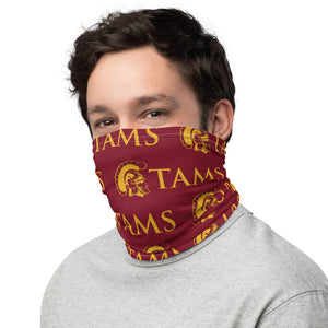 Neck Gaiter Maroon with Gold TAMS print