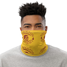 Load image into Gallery viewer, Neck Gaiter Yellow/Gold with Maroon Thornton Academy Print