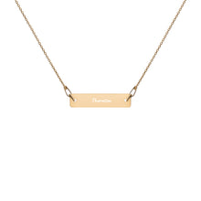 Load image into Gallery viewer, NEW Engraved Silver Bar Chain Necklace with Thornton - customize with your year or initials!