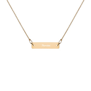 NEW Engraved Silver Bar Chain Necklace with Thornton - customize with your year or initials!