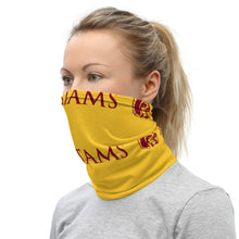 Load image into Gallery viewer, Neck Gaiter Gold with TAMS Maroon all over print