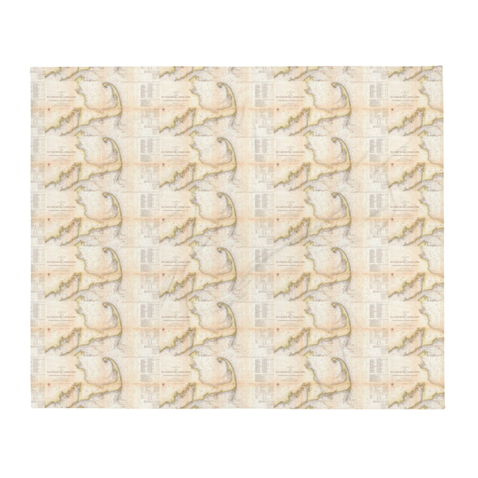 Throw Blanket with Cape Cod Print