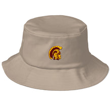 Load image into Gallery viewer, Old School Bucket Hat with Trojan Head
