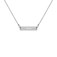 Load image into Gallery viewer, NEW Engraved Silver Bar Chain Necklace with Thornton - customize with your year or initials!