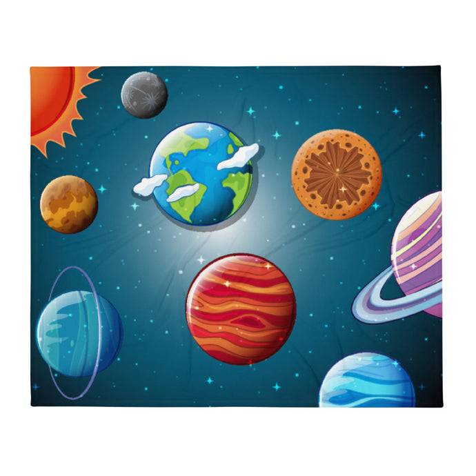 Throw Blanket with space print