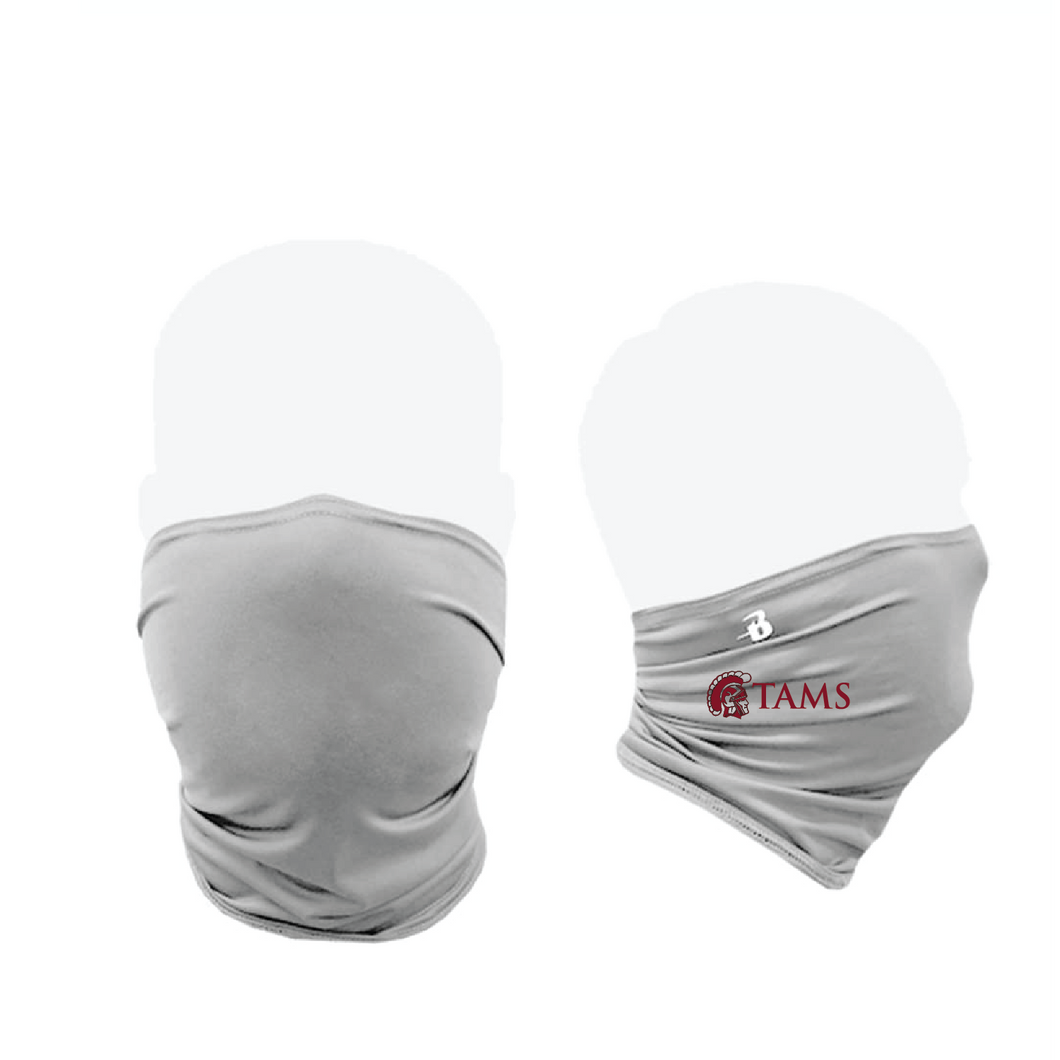 Neck Gaiter with sublimation logo Trojan Head or TAMS Logo