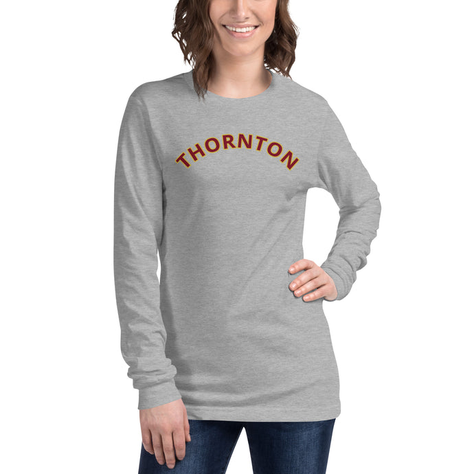 Unisex Long Sleeve Tee with Thornton print