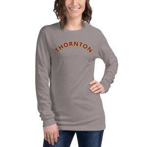 Unisex Long Sleeve Tee with Thornton print