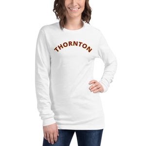 Unisex Long Sleeve Tee with Thornton print